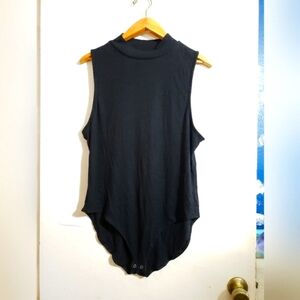 American Eagle Black Mock Neck Knit Bodysuit XXL
